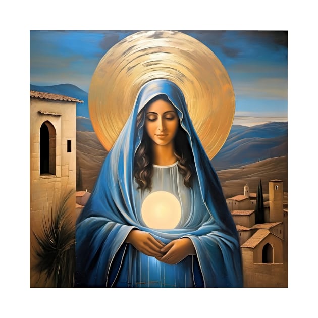 Holy Mary carrying the Light by bogfl