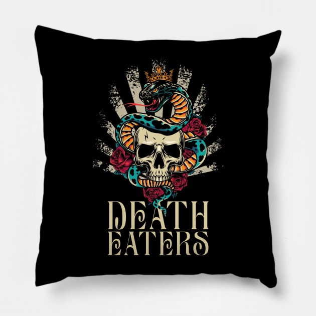 DEATH EATERS MOTORCYCLE CLUB Pillow by INLE Designs