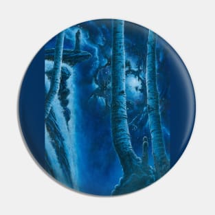 Aragorn Sees Arwen in the Birch Forests of Rivendell Pin