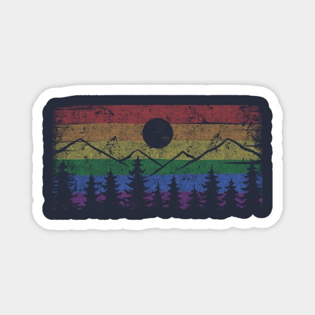 Rainbow Scenery Magnet by SommersethArt