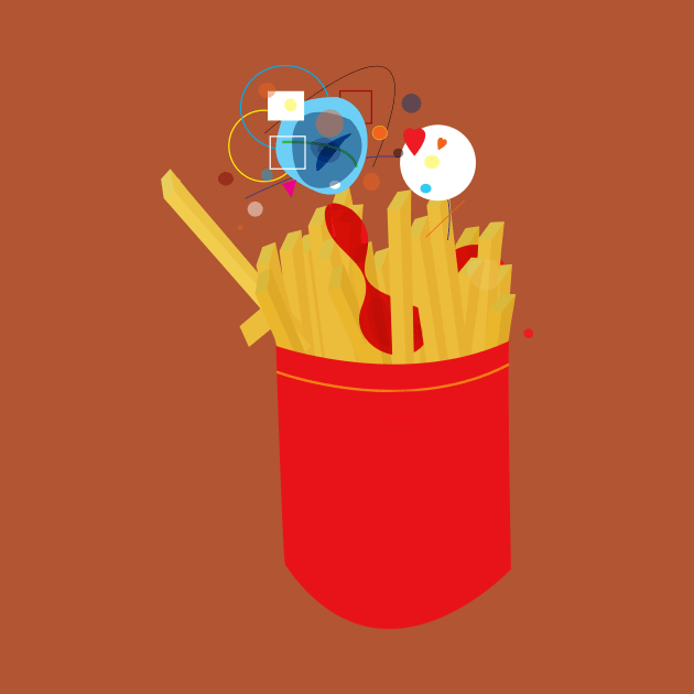french fries and ketchup by momomoma