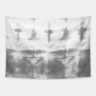 Gray Shibori Stripes Tapestry