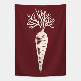 Carrot white Tapestry