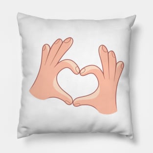 Hand Heart Gesture Pillow