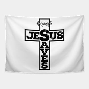 Jesus saves. Tapestry