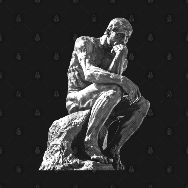 The Thinker Artwork Black and White by Embrace Masculinity