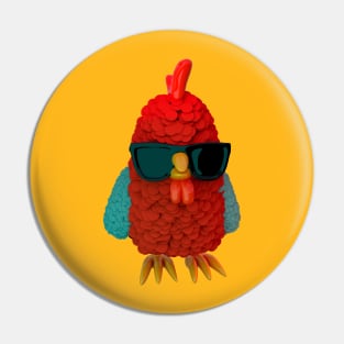 Cool Red Chicken Pin