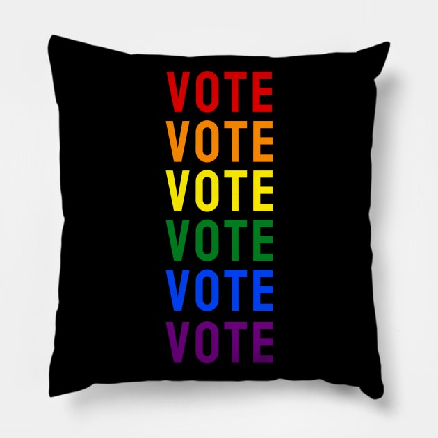 Vote LGBTQ+ Style, Vote for American President 2020 Pillow by WPKs Design & Co