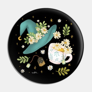 Chamomile Witch Tea Pin