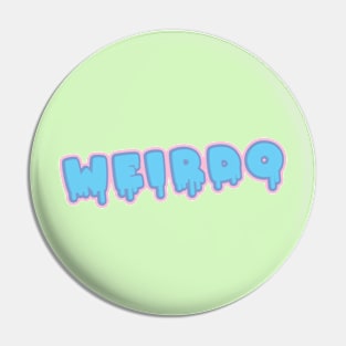 Pastel Slime Weirdo on Green Pin