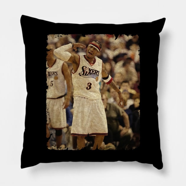 Allen Iverson vs New Orleans Hornets Pillow by MJ23STORE