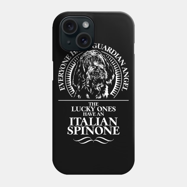Italian Spinone Guardian Angel dog sayings Phone Case by wilsigns