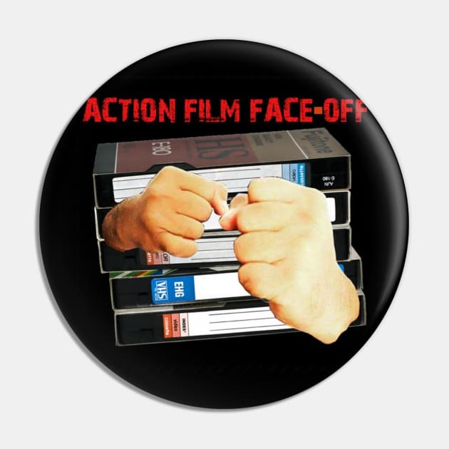 Action Film Face-Off Logo Pin by Longbox Crusade Network