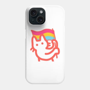 owie waving the pansexual flag Phone Case