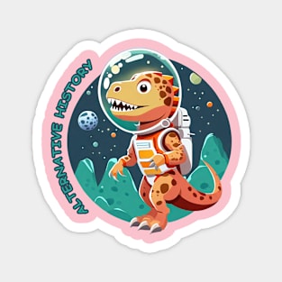 dinosaur astronaut Magnet