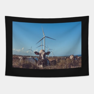 Cow & Wind Power Tapestry