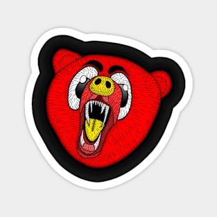 Comic Bear (Red and Yellow) Magnet