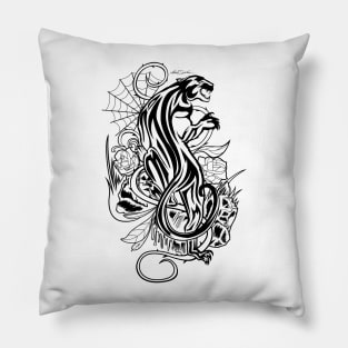 Panther Black & White Pillow