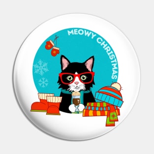 Meowy Christmas Pin