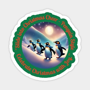 "Penguin Pals Parade: A Chilly Christmas Bash!" Magnet