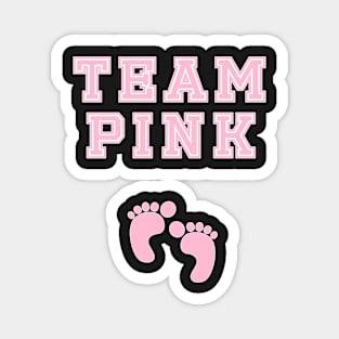 Team Pink Girl Baby Shower Gender Reveal Party Cute Funny Gift Magnet