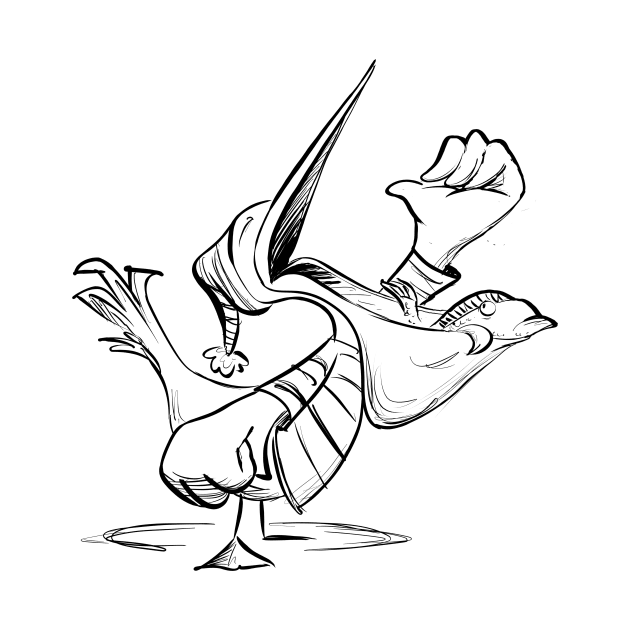 Sleepy pelican by Jason's Doodles