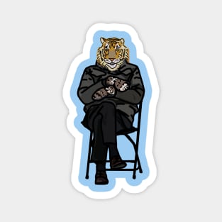 Cool Animals Tiger in Bernie Sanders Mittens Memes Magnet