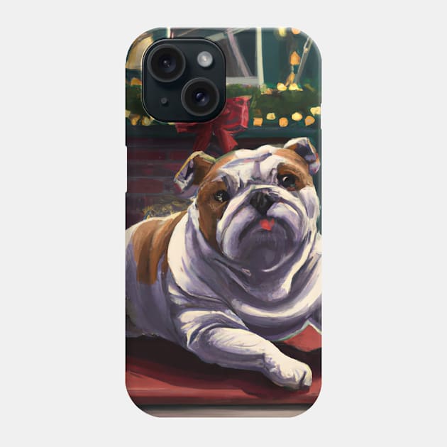 Cute Bulldog Drawing Phone Case by Play Zoo