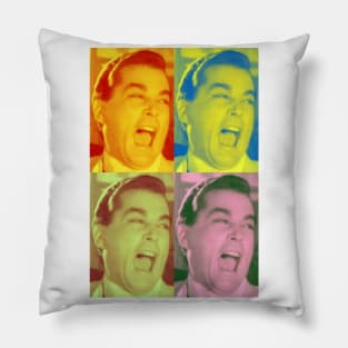 Ray Liotta Laugh mafia gangster movie Goodfellas painting multi-color Pillow