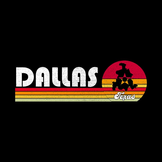 Classic 70s 80s Souvenir Vintage Retro Dallas, Texas TX Distressed by DUC3a7