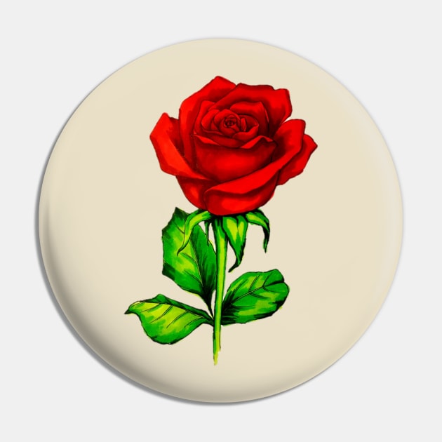 Rose Pin by artistlaurenpower