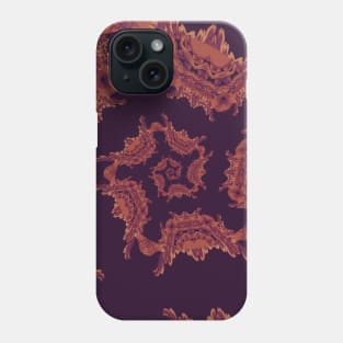 Orange Skull Gothic Goth Print Phone Case