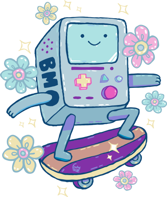 Skateboard BMO Kids T-Shirt by DajonAcevedo