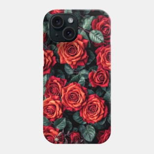 A Bed of Red Roses - Still Life Phone Case