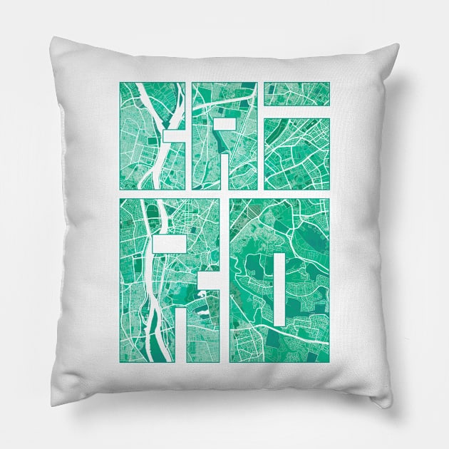 Cairo, Egypt City Map Typography - Watercolor Pillow by deMAP Studio