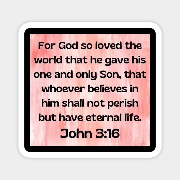 Bible Verse John 3:16 Magnet by Prayingwarrior