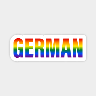 Rainbow German LGBTQ Pride Magnet