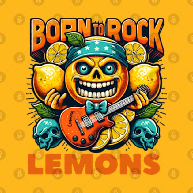 Born To Rock Lemons Music Rock and Roll by StyleTops