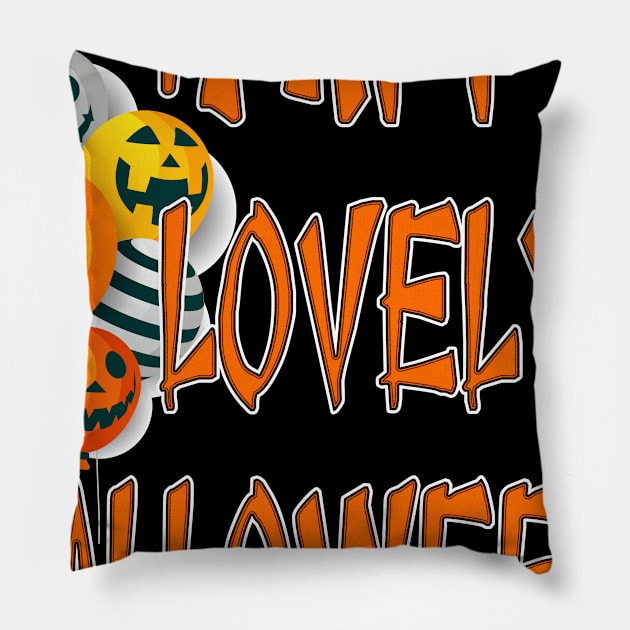 happy lovely halloween unisex Pillow by bakry