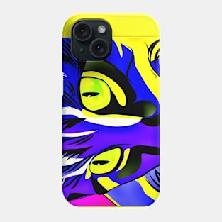 Cute Purple Tabby Cat Copyrght TeAnne Phone Case