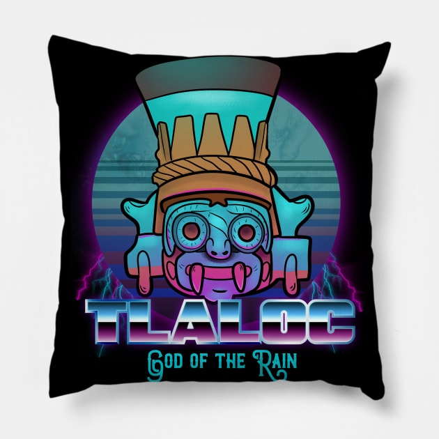 Tlaloc the god od the rain Pillow by absolemstudio