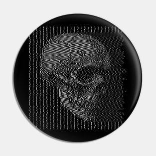 Aesthetic † Glitch Skull † Graphic Design Pin