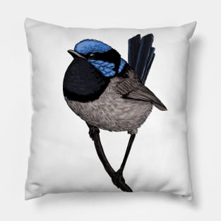 Fairy wren drawing 3 Pillow