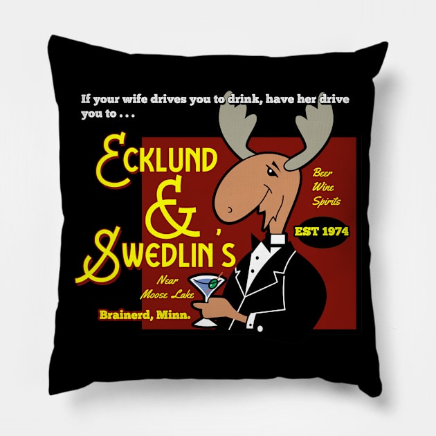 Ecklund & Swedlin's Bar from Fargo Pillow by MonkeyKing