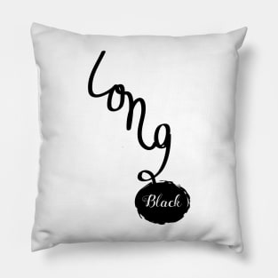 Long Black Pillow