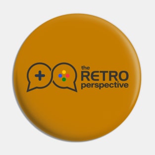 The Retro Perspective Logo With Text Pin