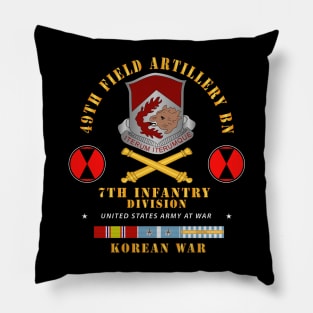 49th Field Artillery Bn- 7th Inf Div -  KOREA UN SVC Pillow