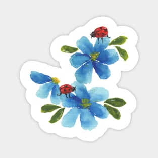 Forget Me Not Ladybug Magnet