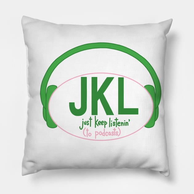 JKL (To Podcasts) Pillow by The Worst Bestsellers