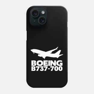 Boeing B737-700 Silhouette Print (White) Phone Case